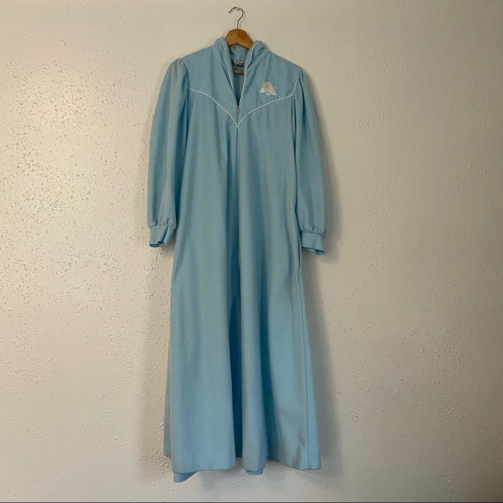 Authentic Christian Dior Vintage Nightgown | SMALL | Baby Blue | Long | Maxi |